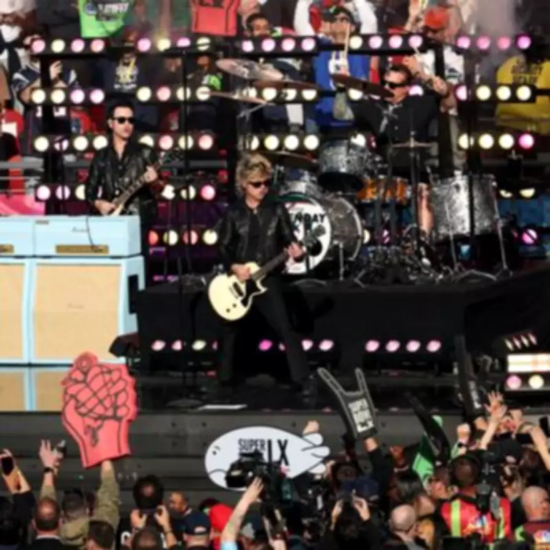 NBC Censors Green Day's Political Lyrics During Super Bowl LX Pregame Show