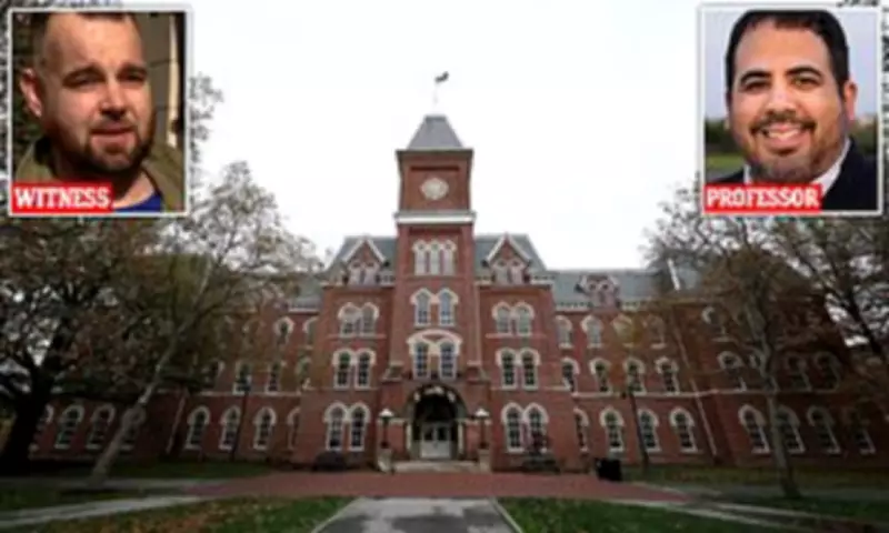 Ohio State Professor Suspended After Alleged Attack on Journalist Filming Ex-President