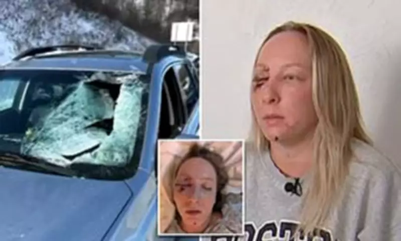 Pennsylvania Mother's Horror as Truck Ice Smashes Windshield, Injuring Her as Daughter Watches