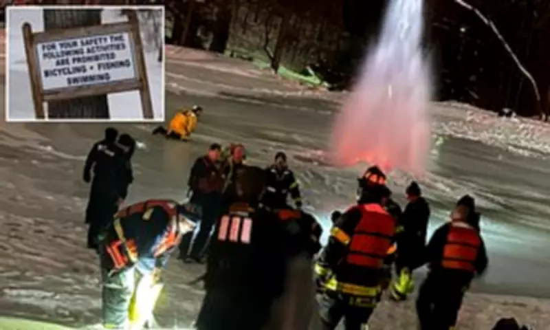 Photographer's Icy Pond Plunge: 30-Minute Subterranean Ordeal After Selfie Attempt