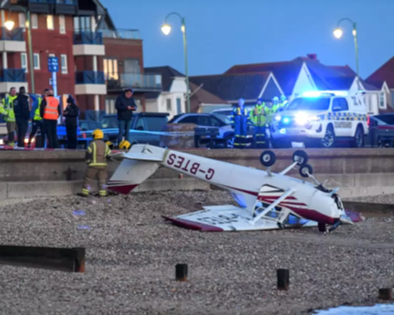 Pilot Survives Light Aircraft Crash on Hampshire Beach After Nose-Dive into Sea