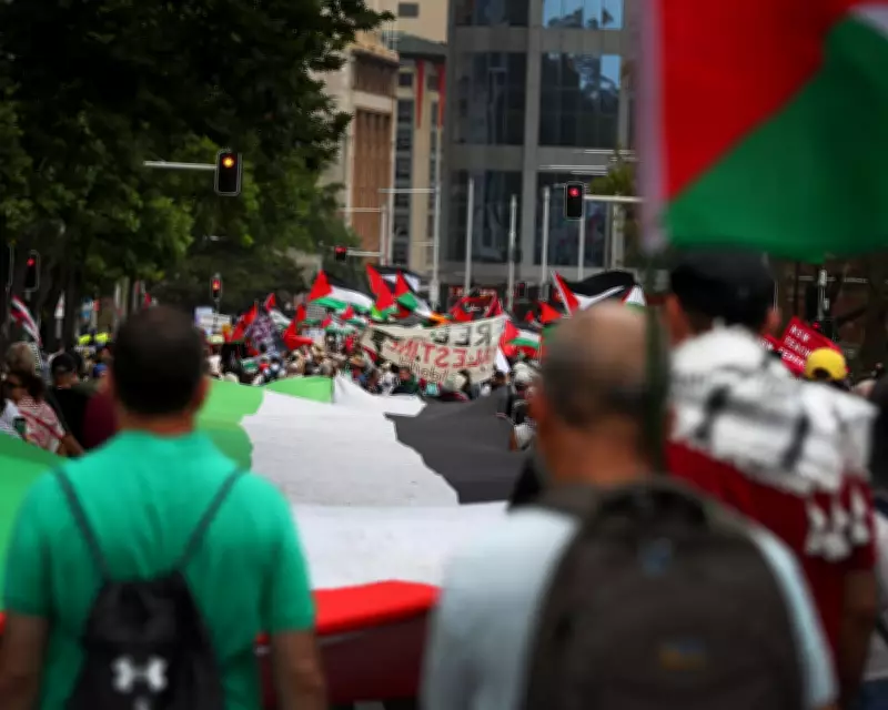 Pro-Palestine March in Australia Targets Israeli President's Visit