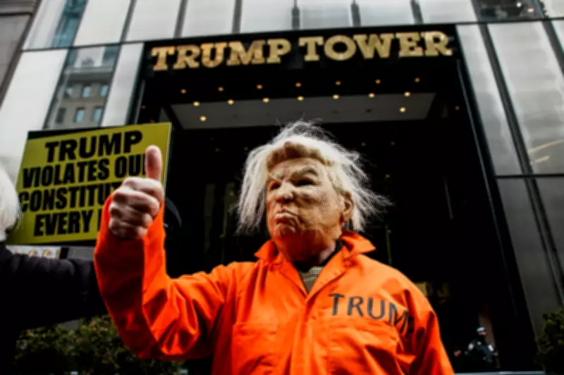 Protesters Block Fifth Avenue at Trump Tower in Presidents Day Flashmob