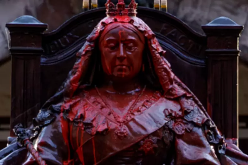 Queen Victoria Statue Vandalised with Red Paint by Republican Activists in Belfast
