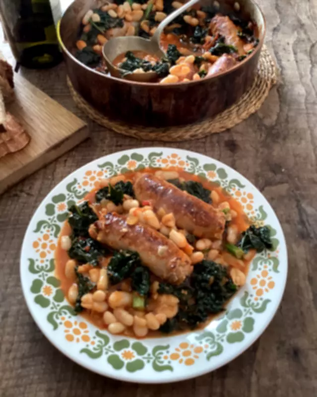 Rachel Roddy's Rustic Roman Sausage and Bean Stew Recipe