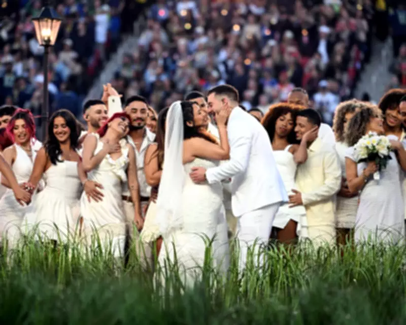 Real Wedding Couple's Surprise Bad Bunny Super Bowl Halftime Show