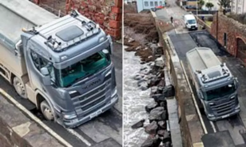 Repair Lorry Plunges into Sinkhole It Was Sent to Fix in Scottish Coastal Town