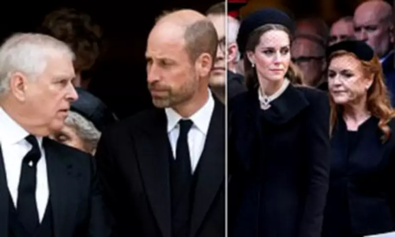 Royal Rift Revealed: William and Kate's Chilling Snub of Andrew at Funeral