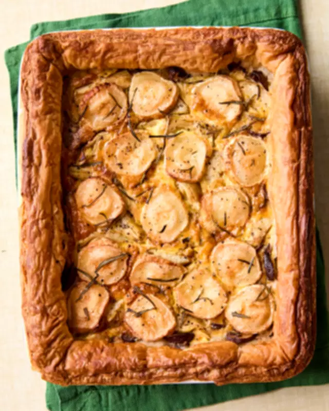 Rukmini Iyer's Quick Mushroom & Artichoke Puff Pastry Quiche Recipe
