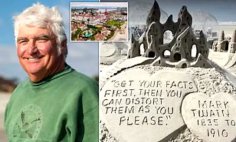 San Diego's Sandcastle Man Banned from Hotel Beach Over Mark Twain Quote