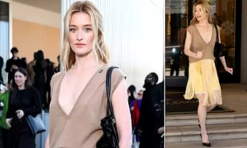 Sarah Pidgeon Channels Carolyn Bessette Kennedy's Style at Prada Milan Show