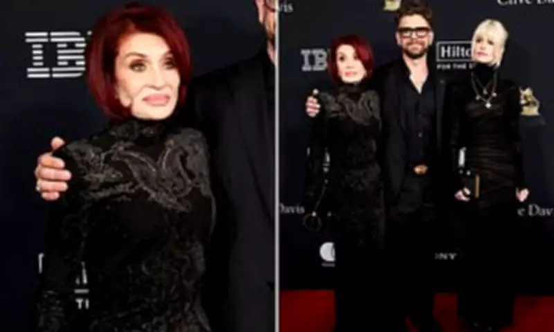 Sharon Osbourne Attends Pre-Grammy Gala With Family Six Months After Ozzy's Death