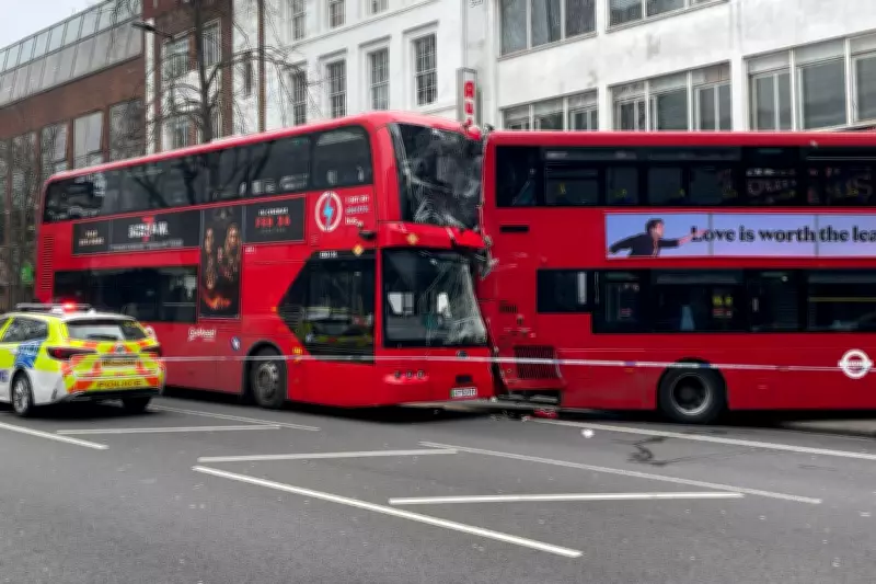 Six Hospitalised After Two Double-Decker Buses Collide in Central London