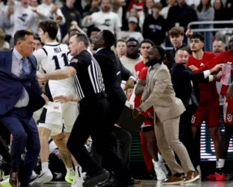 St John's vs Providence Basketball Game Erupts in Brawl, Multiple Ejections
