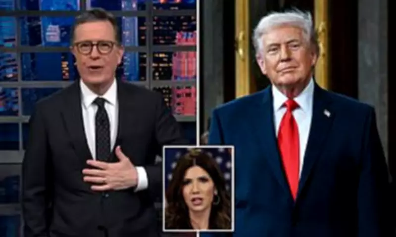 Stephen Colbert Mocks Trump's SOTU Ratings and Compares Kristi Noem to Camel