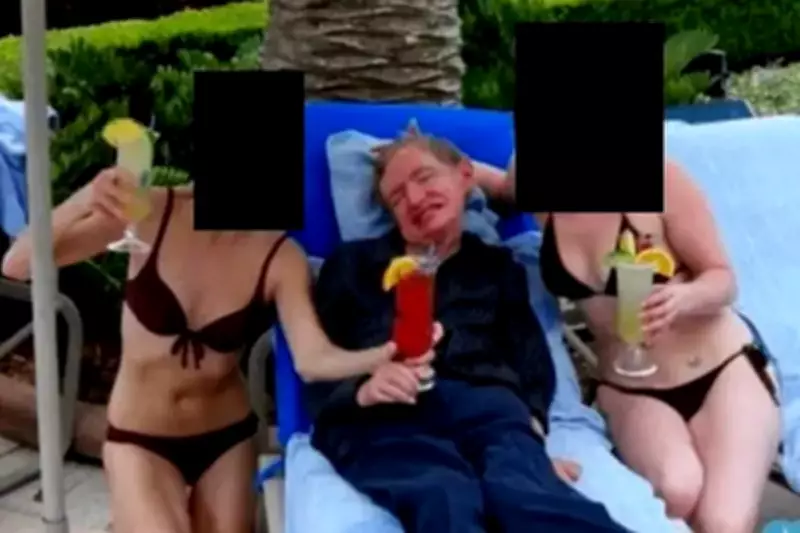 Stephen Hawking's Image in Epstein Files Shows Bikini-Clad Carers