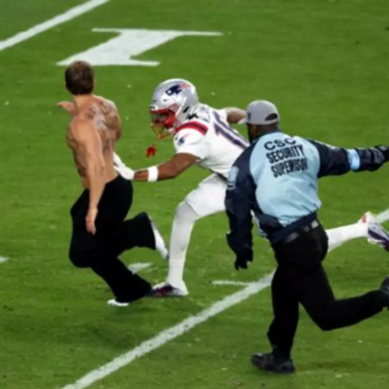 Super Bowl Streaker's 'Trade with Athena' Message Explained After Field Invasion