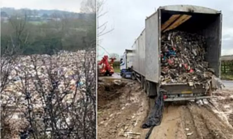 Two Men Arrested After Being Caught Fly-Tipping Waste in Essex Field