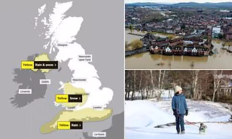 UK Braces for More Flooding as Heavy Rain and Snow Warnings Issued