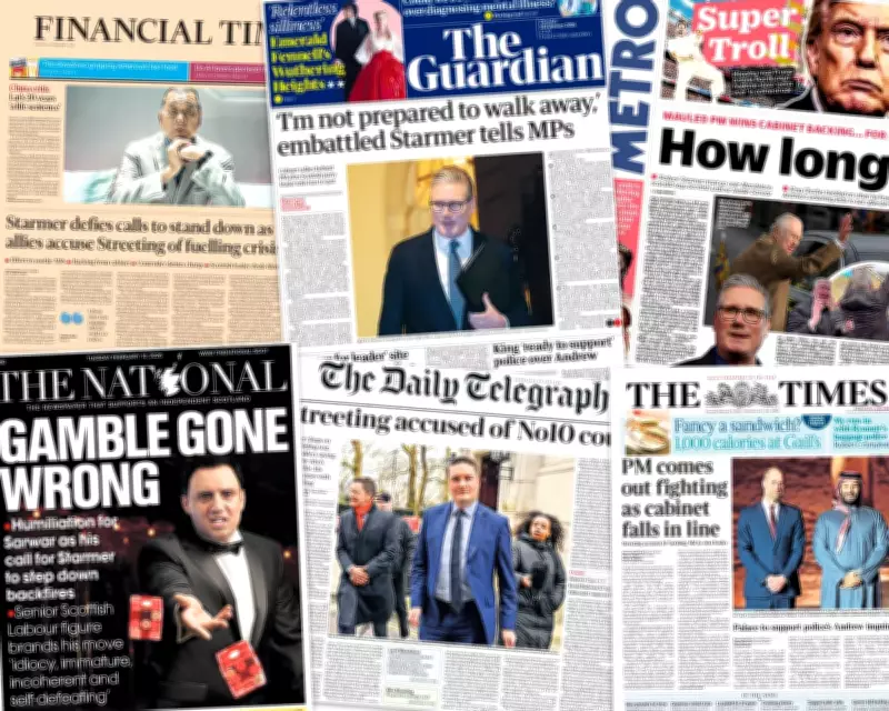 UK Papers React as Starmer Survives Resignation Calls Amid Mandelson Scandal