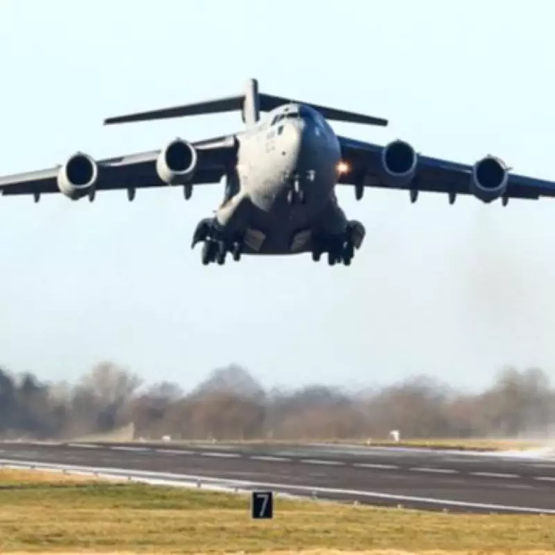 USAF C-17 Declares Mid-Air Emergency, Dumps Fuel Over German Countryside