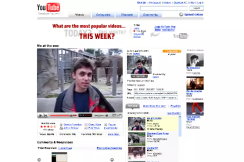 V&A Museum Acquires Reconstructed Original YouTube Watchpage and First Video