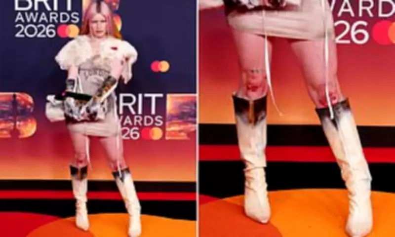Wet Leg's Rhian Teasdale Stuns with Bloodied Knees at BRIT Awards in Manchester