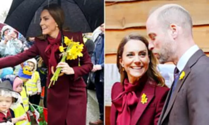 William and Kate Greeted by Daffodils in Wales Amid Royal Family Turmoil