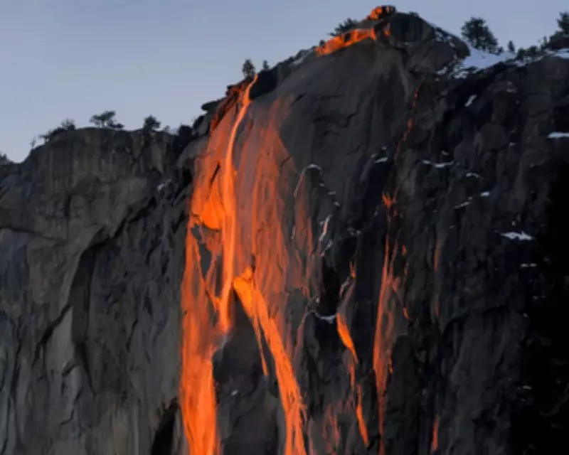 Yosemite's Firefall Phenomenon Illuminates California's National Park