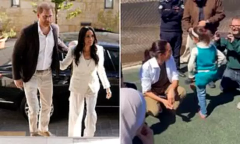 Young Girl Walks Away from Meghan During Sussexes' Jordan Refugee Camp Visit