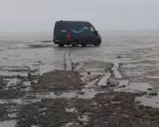 Amazon Van Stranded on UK's Most Dangerous Footpath in Essex