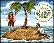 Ben Jennings' Cartoon Satirises Latest Revelations from Epstein Files