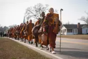 Buddhist Monks and Rescue Dog Complete Cross-Country Peace Walk in Washington D.C.