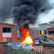 Car Explodes into Flames at Beeston Lidl Car Park, Shoppers Witness Dramatic Blaze