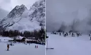 Dramatic Avalanche Footage Captures Moment Skiers Engulfed Near Italian Resort