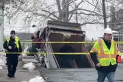 Dump Truck Swallowed by Second Sinkhole During Repair Work in New Jersey