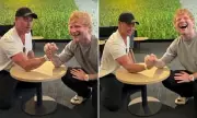 Ed Sheeran Arm Wrestles Chris Hemsworth, Reveals Fitness Journey