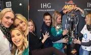 Emily Atack and Celebrities Celebrate at Six Nations Rugby Match at Twickenham