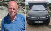 Family Narrowly Avoids Head-On Crash as Electric VW ID.7 Veers into Opposite Lane