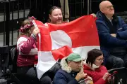 Fans Wave Greenland Flag at Olympic Hockey Game in Pro-European Unity Gesture