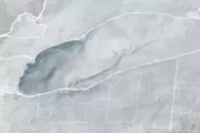 Giant Ice Crack on Lake Erie Visible from Space as Lake Nears Full Freeze