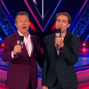 Gladiators Host Bradley Walsh Escorts Injured Star Legend Off Set Mid-Show