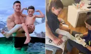 Gladiators Star Legend's Son Breaks Leg on Swiss Ski Trip, Family Stays On