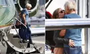 Harrison Ford and Calista Flockhart's Valentine's Day Tarmac Kiss in Los Angeles