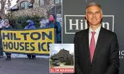 Hilton CEO's Mansion Targeted by Anti-ICE Protesters Over Hotel Chain's Immigration Ties