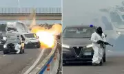 Italian Highway Ambush: Robbers Pose as Police, Blow Up Armoured Van in Brazen Raid