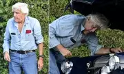 Jay Leno Spotted Tending Vintage Car in LA After Past Accidents
