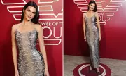 Kendall Jenner Shines at Milan Fashion Week in £700 Silver Gown