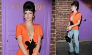 Lily Allen Stuns in Orange Plunge Blouse at Valentino Beauty Bash in London