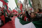 London Protesters Demand UK Government Close Iranian Embassy